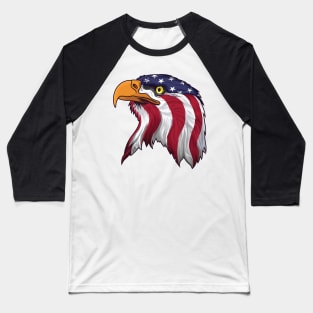 eagle head USA flag Baseball T-Shirt